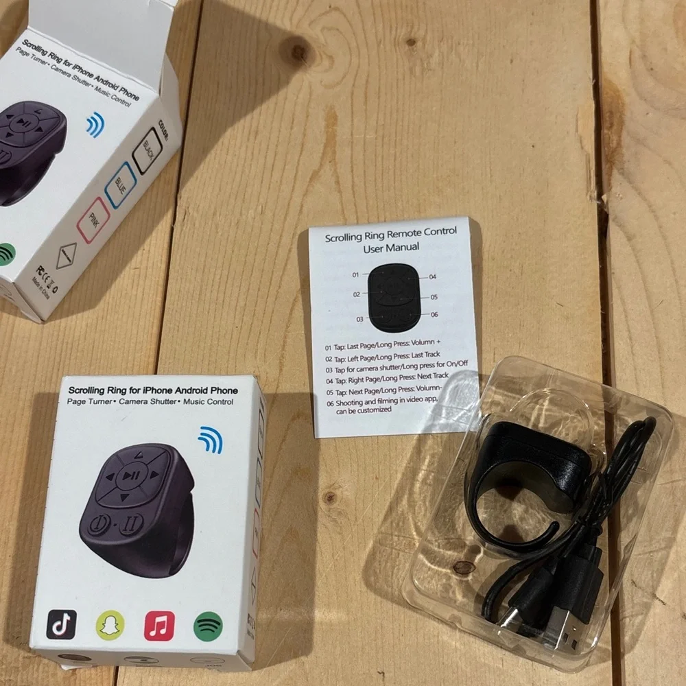 🆕 Black Scrolling Ring for iPhone and Android